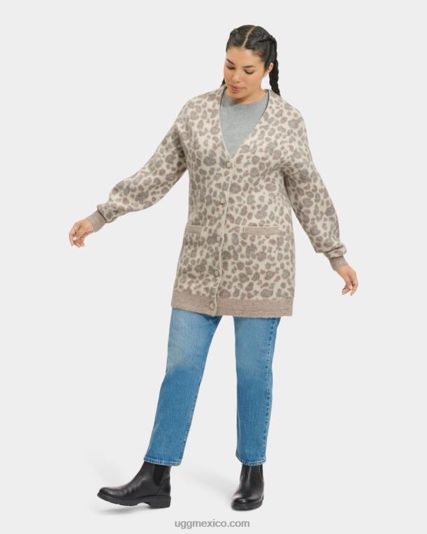 pantera crema 00NF87 UGG mujer cárdigan oversize