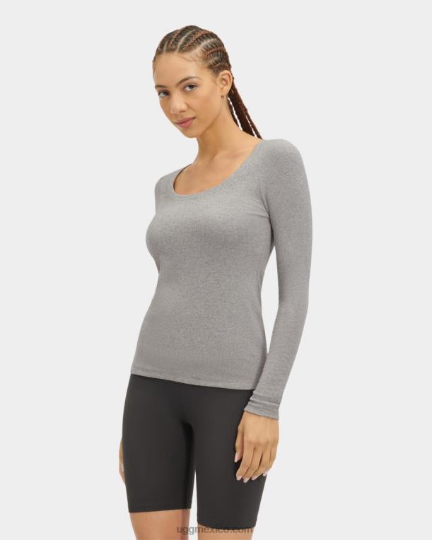brezo gris 00NF1089 UGG mujer top talulla de canalé manga larga