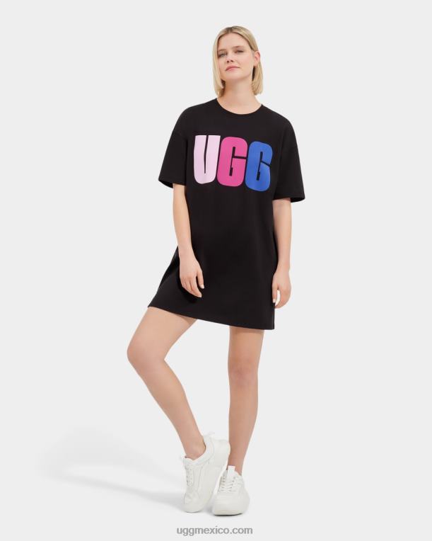 negro 00NF2062 UGG mujer vestido tipo camiseta con logo de alayah