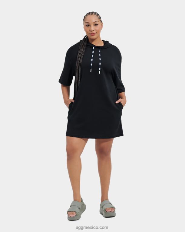 negro 00NF920 UGG mujer vestido estilo camiseta con capucha kassey