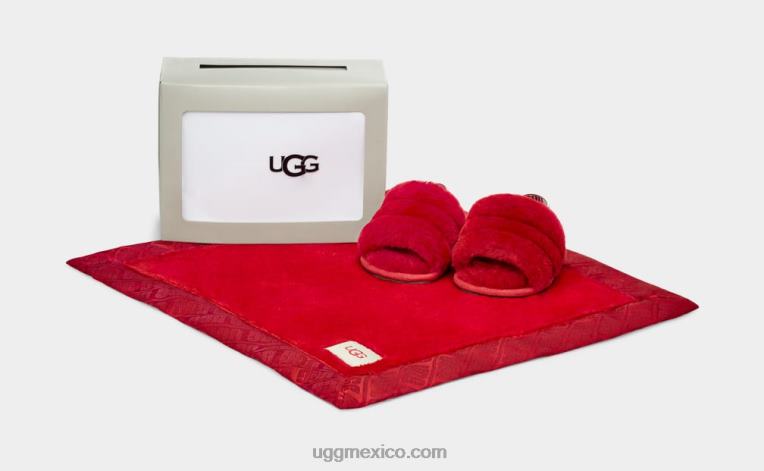 rojo samba 00NF2217 UGG bebé pelusa, sí, diapositiva y amor