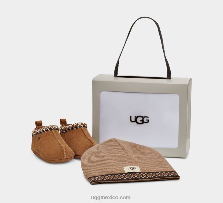 castaña 00NF2035 UGG bebé tasman y gorro