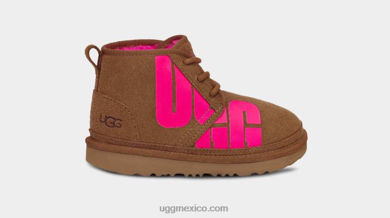 castaño/rosa chicloso 00NF1789 UGG niños neumel chop
