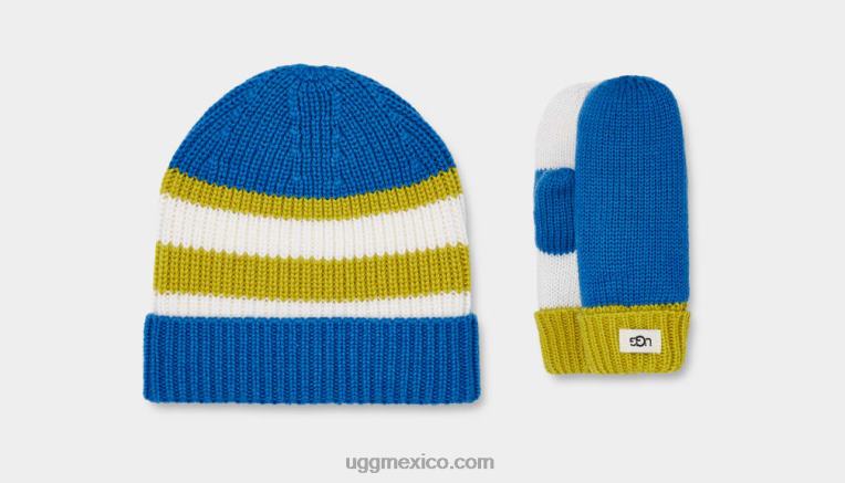 buceo multi 00NF1763 UGG niños conjunto de gorro y guantes color block