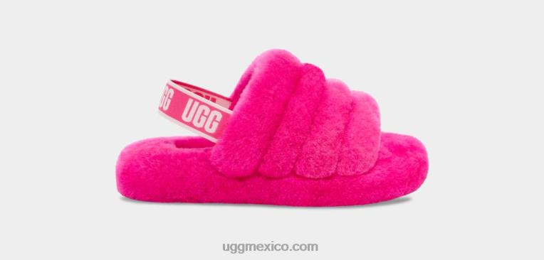 rosa de roca 00NF1741 UGG niños pelusa, sí, diapositiva