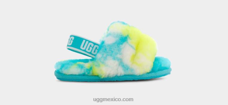 azul oasis/azufre 00NF1998 UGG niños pequeños pelusa, sí, tobogán de mármol