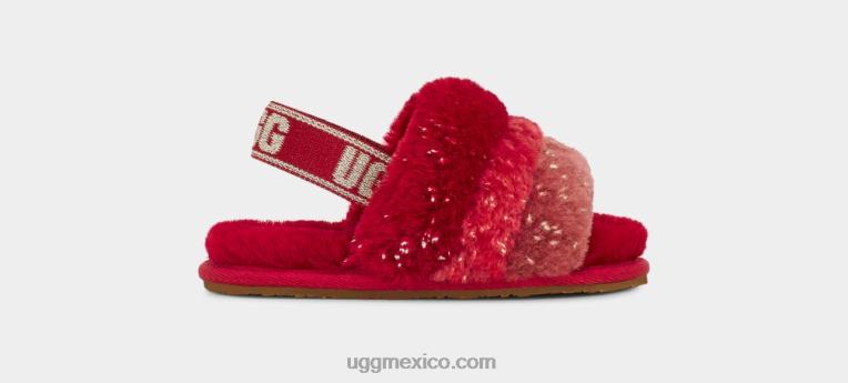 multi rojo 00NF320 UGG niños pequeños pelusa sí brillo metálico
