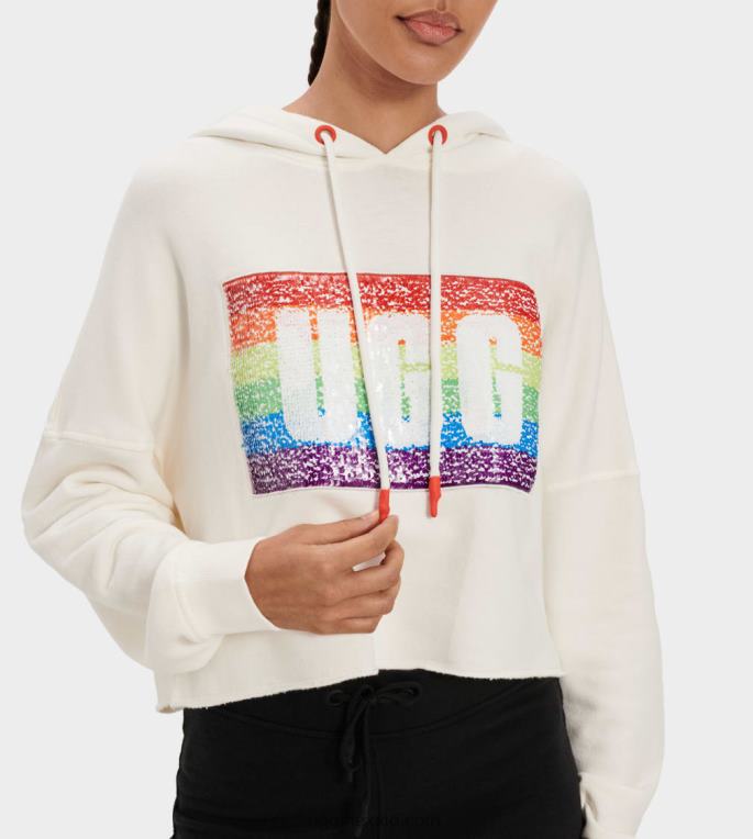 lentejuelas arcoiris 00NF125 UGG todos los géneros orgullo keira sudadera con capucha corta