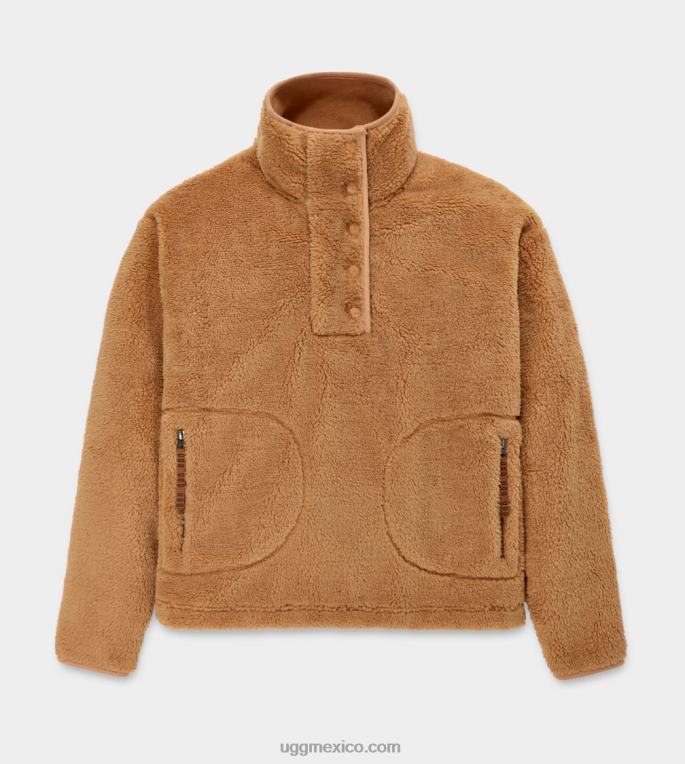 leonado 00NF2199 UGG mujer atwell jersey de sherpa con medio broche de presión