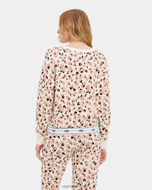 leopardo pintado de crema 00NF2076 UGG mujer cuello redondo nena