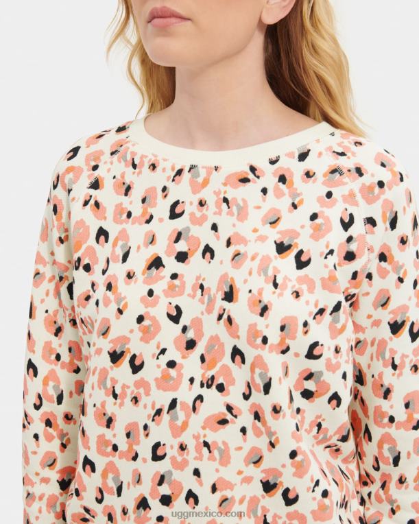 leopardo pintado de crema 00NF2076 UGG mujer cuello redondo nena