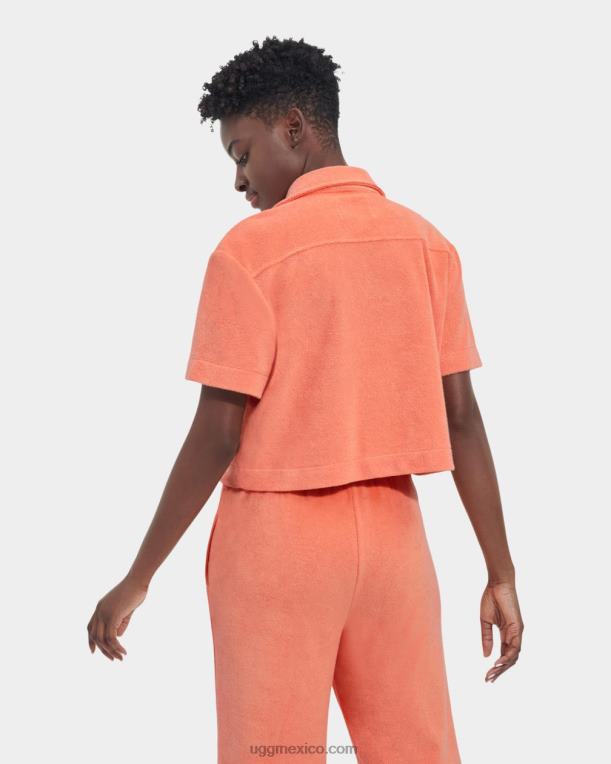 llamarada del sol destello solar 00NF911 UGG mujer camisa saniyah de manga corta con botones