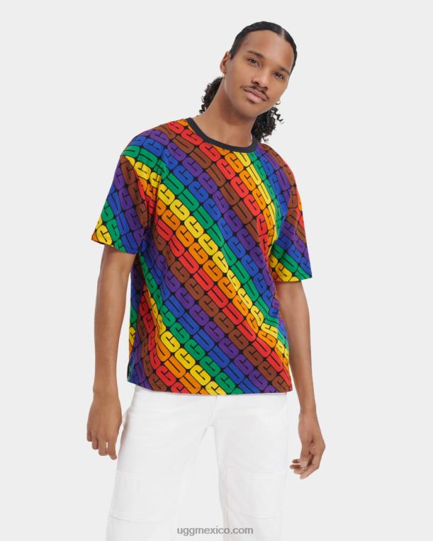 logotipo del arco iris 00NF1191 UGG todos los géneros orgullo de la camiseta extragrande de toni