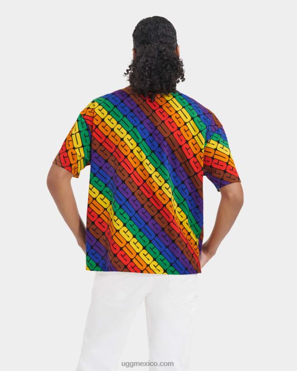 logotipo del arco iris 00NF1191 UGG todos los géneros orgullo de la camiseta extragrande de toni