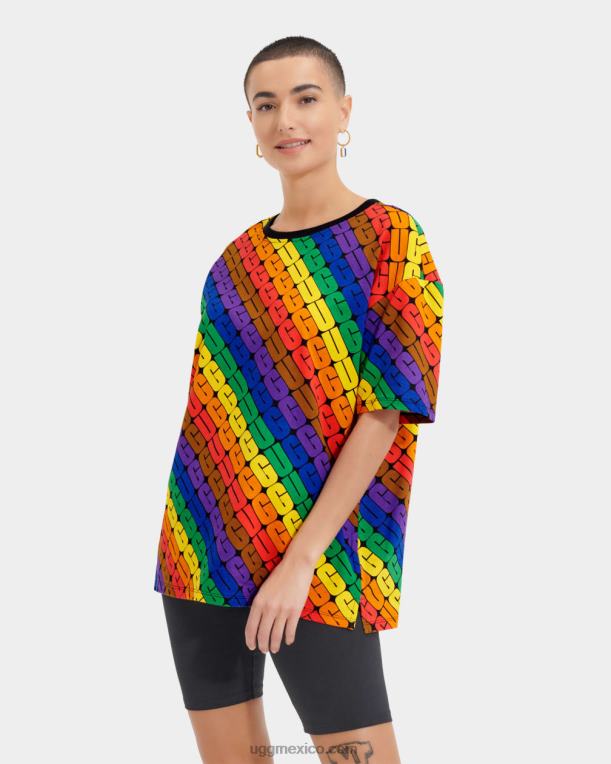 logotipo del arco iris 00NF1191 UGG todos los géneros orgullo de la camiseta extragrande de toni