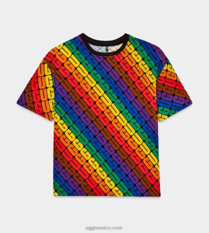 logotipo del arco iris 00NF1191 UGG todos los géneros orgullo de la camiseta extragrande de toni