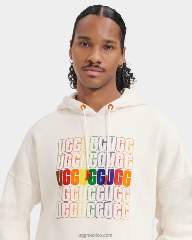 logotipo del arco iris 00NF122 UGG todos los géneros keira sudadera con capucha corta orgullo