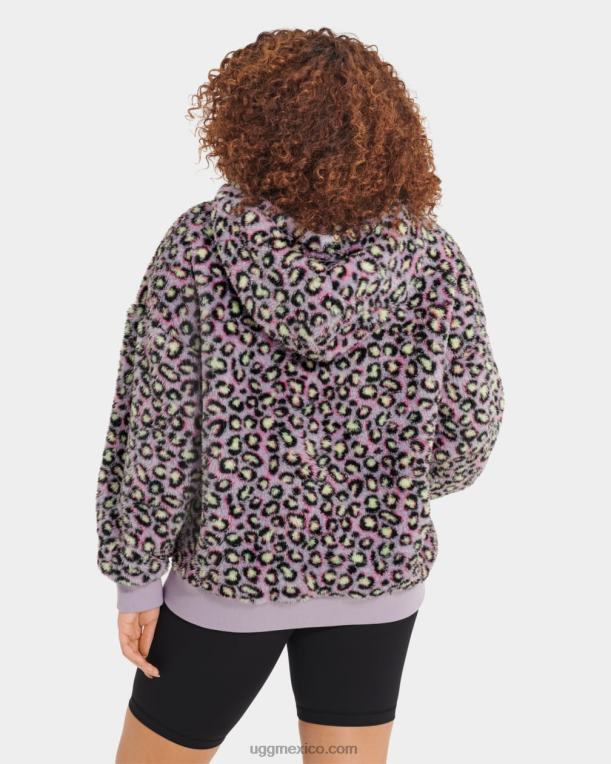 manchas negras 00NF1283 UGG mujer sudadera con capucha sherpa loyra