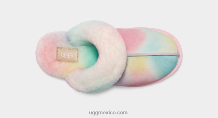 mezcla de arcoiris 00NF351 UGG mujer Scuffette II acuarelas