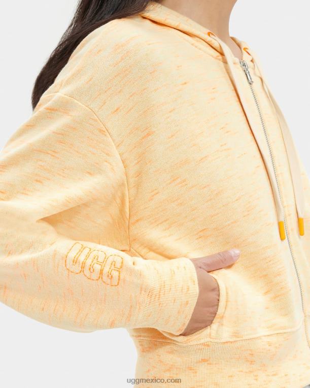 mezcla de neón amarillo 00NF1141 UGG mujer camari sudadera con capucha melange