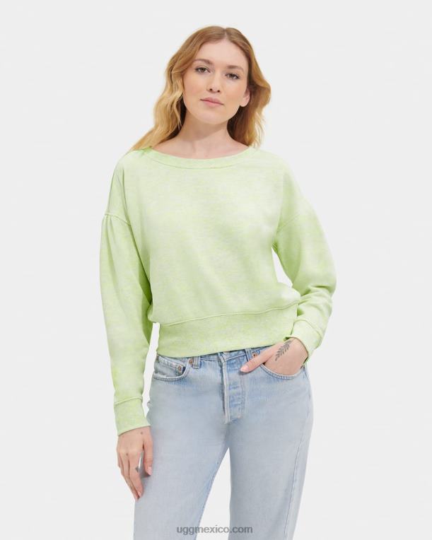 mezcla de neón verde 00NF1136 UGG mujer mezcla de cuello redondo de tenley