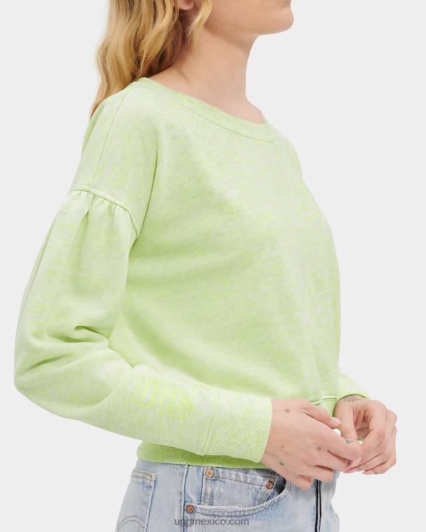 mezcla de neón verde 00NF1136 UGG mujer mezcla de cuello redondo de tenley