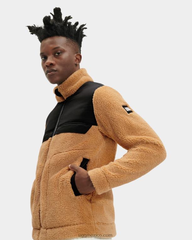 miso/alquitrán 00NF1863 UGG hombres chamarra sherpa bloqueada de seth