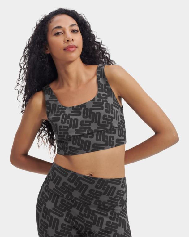 monograma gráfico negro 00NF2059 UGG mujer monograma bralette zayley