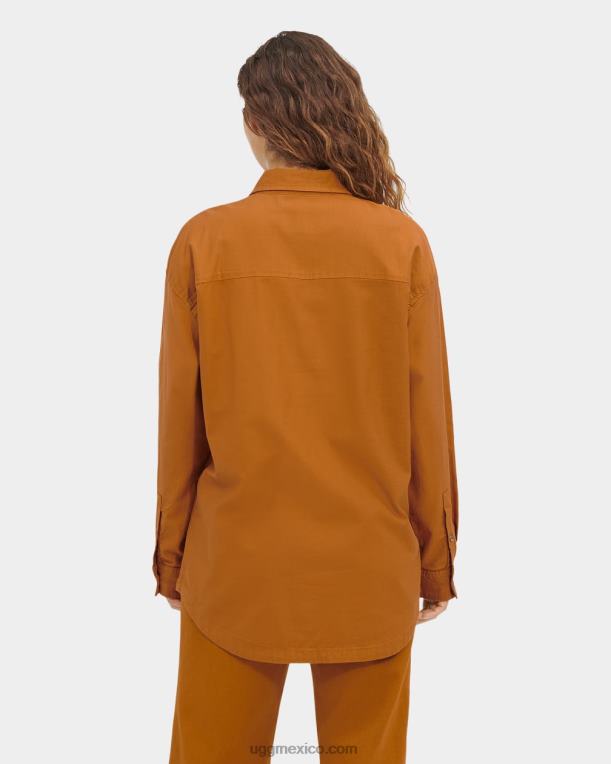 mostaza marrón 00NF1303 UGG mujer camisa de manga larga kimya