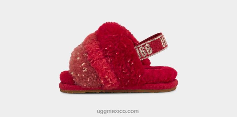 multi rojo 00NF2040 UGG bebé pelusa sí brillo metálico
