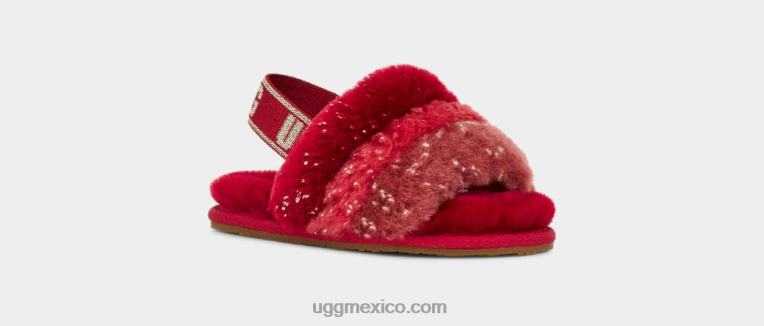 multi rojo 00NF320 UGG niños pequeños pelusa sí brillo metálico