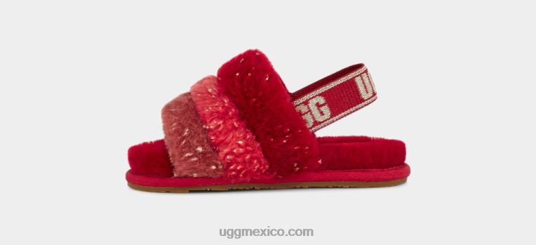 multi rojo 00NF320 UGG niños pequeños pelusa sí brillo metálico