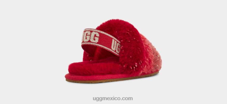 multi rojo 00NF320 UGG niños pequeños pelusa sí brillo metálico