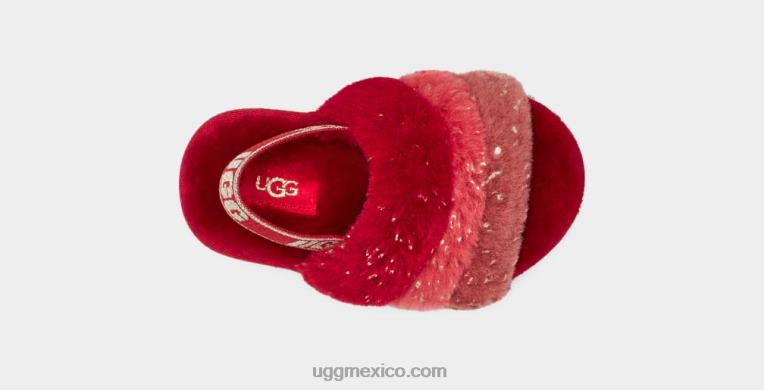 multi rojo 00NF320 UGG niños pequeños pelusa sí brillo metálico