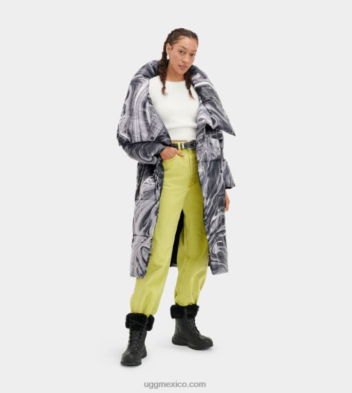 mármol negro/blanco 00NF2244 UGG mujer chaqueta acolchada catherina