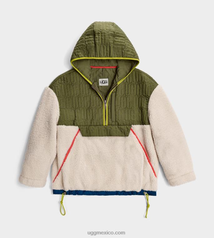 múltiples naturales 00NF2238 UGG mujer jersey de sherpa iggy con media cremallera