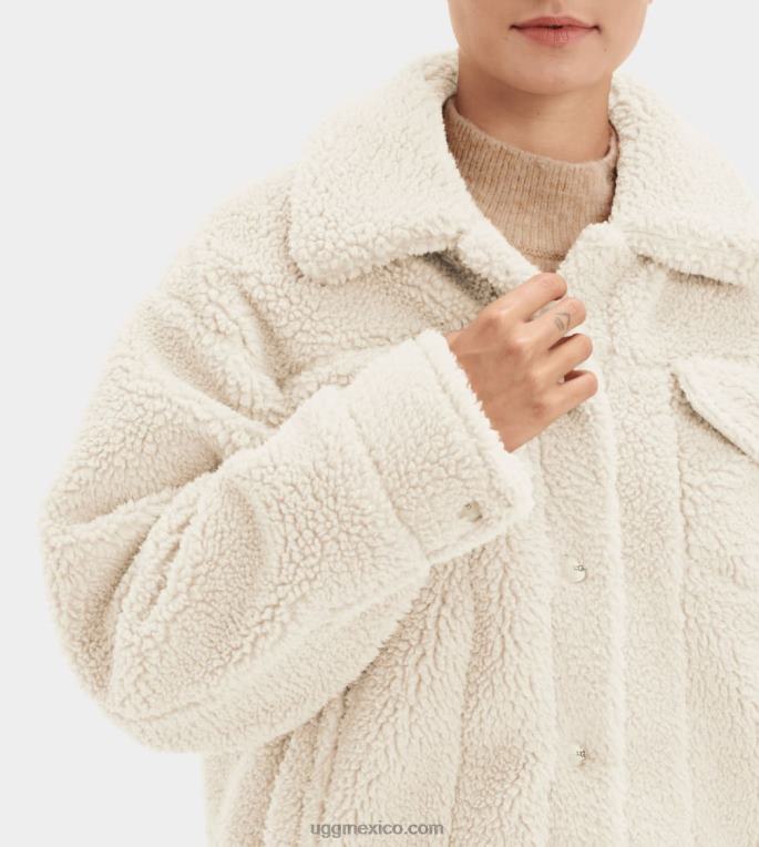 natural 00NF1160 UGG mujer chamarra de camionero frankie sherpa