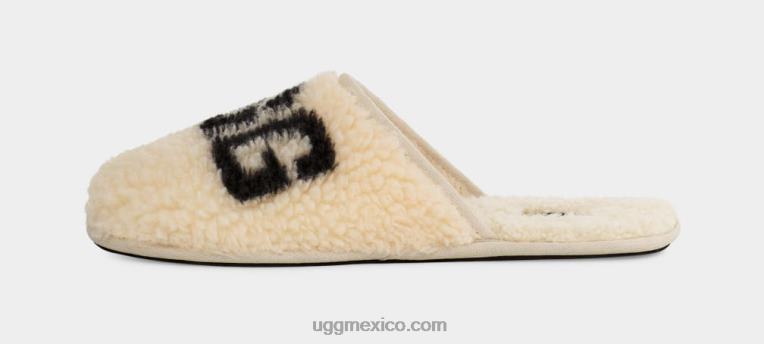 natural 00NF1588 UGG hombres gráfico rizado desgastado