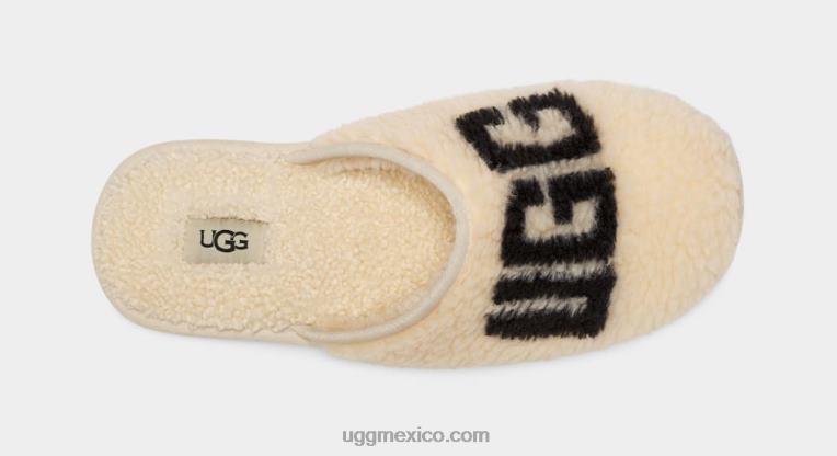 natural 00NF1588 UGG hombres gráfico rizado desgastado