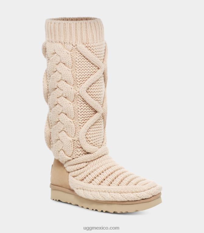 natural 00NF760 UGG mujer bota clásica alta de punto grueso