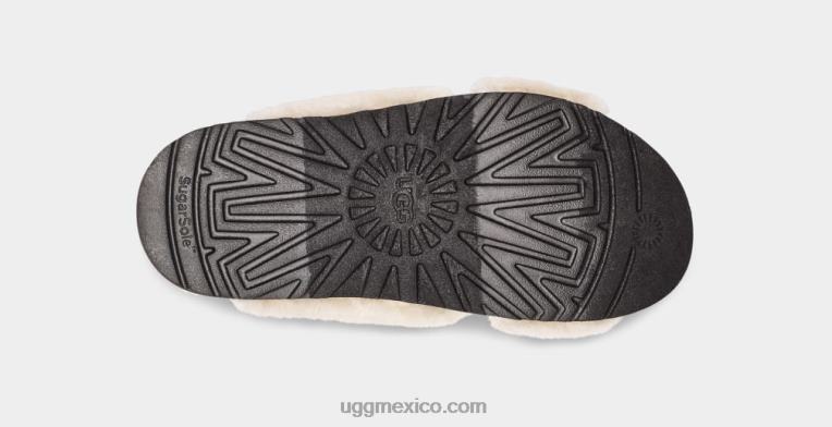 natural/negro 00NF830 UGG mujer tobogán cruzado de azúcar fuzz