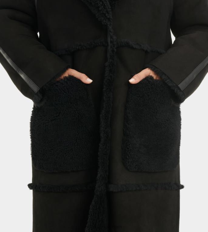 negro 00NF1170 UGG mujer abrigo de piel de oveja fayre twinface