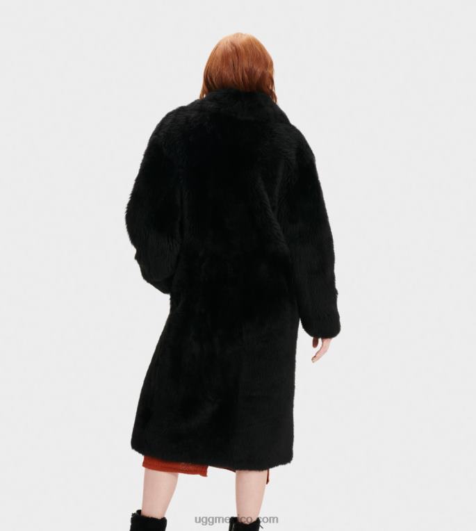 negro 00NF1174 UGG mujer abrigo largo de piel de oveja esme