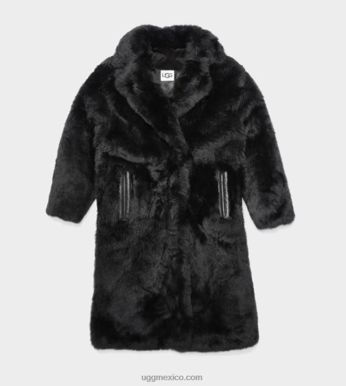 negro 00NF1174 UGG mujer abrigo largo de piel de oveja esme