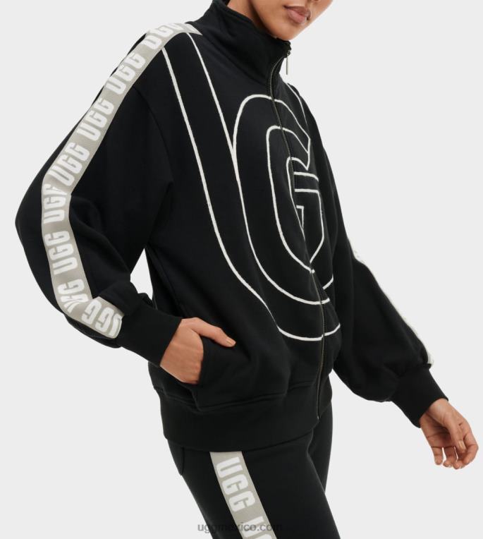negro 00NF1314 UGG mujer chaqueta de chándal de ensueño
