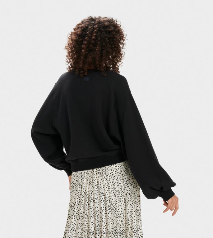 negro 00NF1362 UGG mujer Jersey con cuello redondo y manga globo Brook