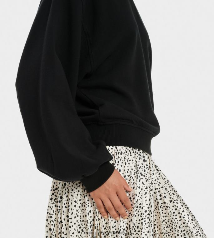 negro 00NF1362 UGG mujer Jersey con cuello redondo y manga globo Brook