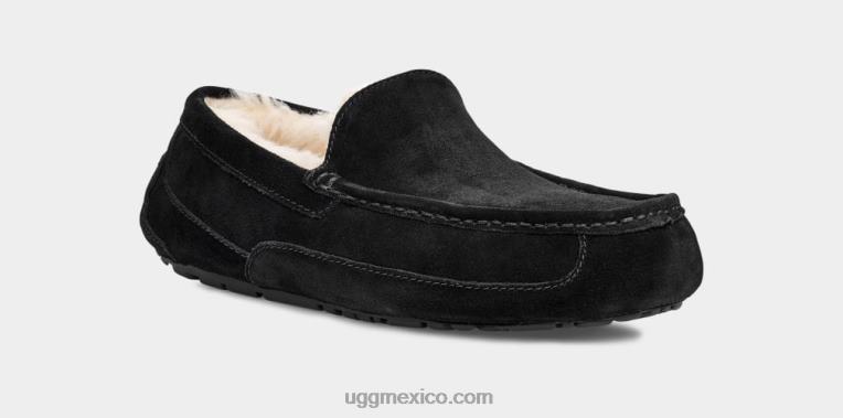 negro 00NF1422 UGG hombres zapatilla ascot