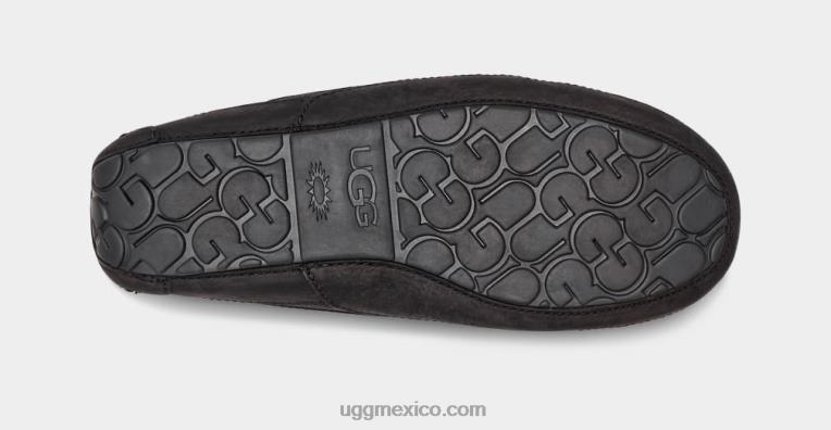 negro 00NF1503 UGG hombres ascot de cuero mate