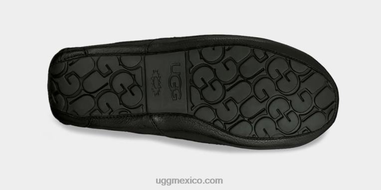 negro 00NF1539 UGG hombres zapatilla de cuero ascot